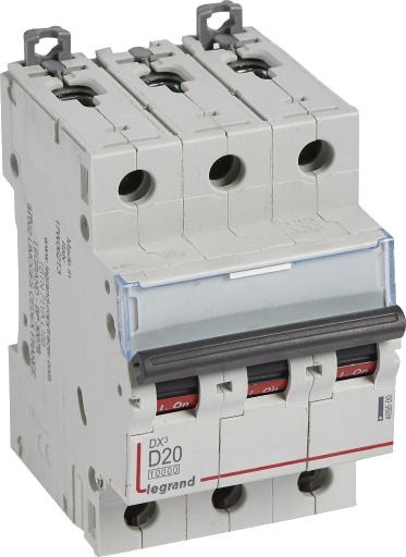 Legrand DX³ MCB automatsikring D20 3P 3M 10/16kA Legrand DX³ MCB automatsikring D20 3P 3M 10/16kA