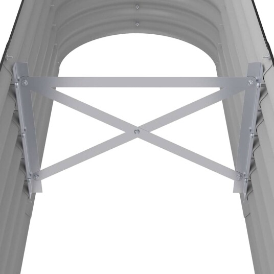 vidaXL Plantekasse pulverlakkert stål 114x40x36 cm antrasitt vidaXL Plantekasse pulverlakkert stål 114x40x36 cm antrasitt