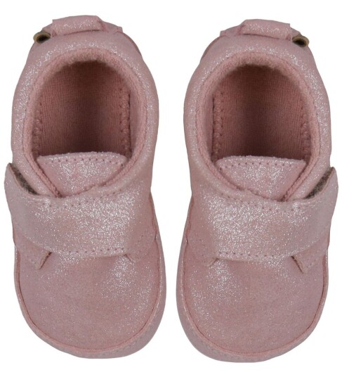 MELTON Rose Grey Shimmer Lær Tøfler 23-24