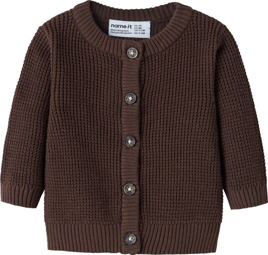 Name It Nbnbubba Ls Knit Card Noos Brown 74