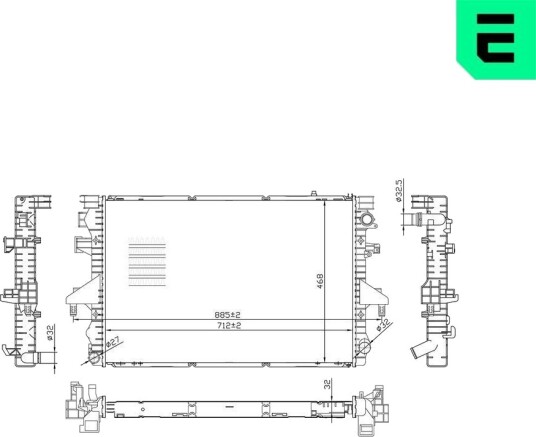 ERA 673092 Radiator motorkjøling