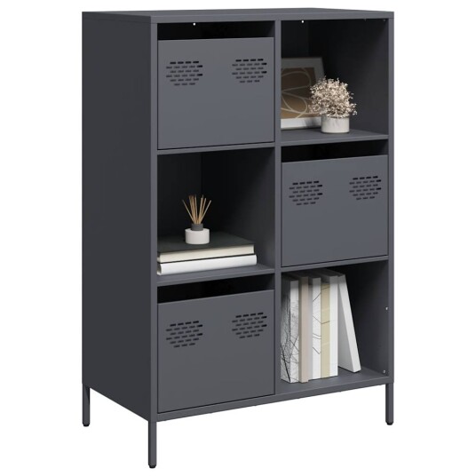 Highboard antrasitt 68x39x103,5 cm stål 8721102931659