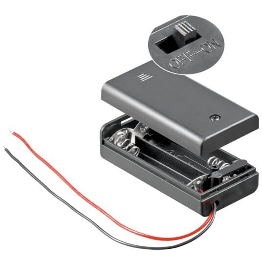 Batteriholder 2xR6 (AA) Batteriholder 2xR6 (AA)