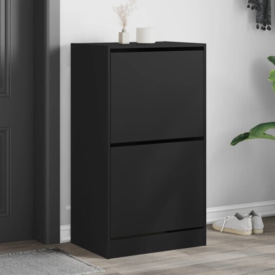  Skoskap med 2 vippeskuffer hvit 60x42x108 cm 8721012385801