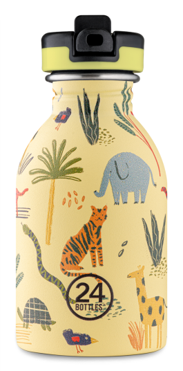 24 Bottles   Kids Collection   Urban Bottle 250 ml m. sportslokk   Jungle Friends 24B933