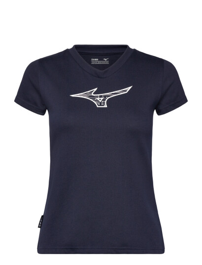 Mizuno Athletics Rb T Shirt(W)   Navy   M