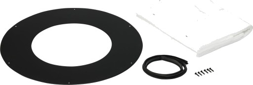 Metalbestos skorstein Ø 350 mm takkrage 0-10°, svart