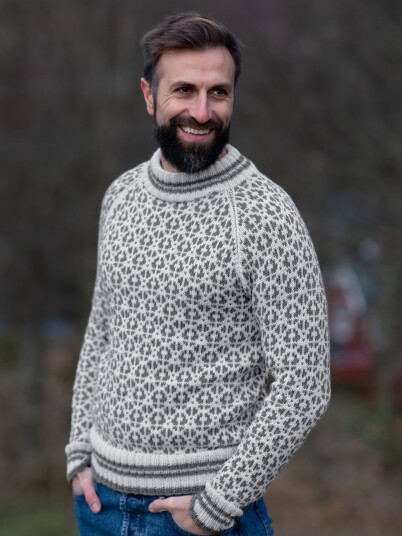 FLOKK genser herre kitt gråmelert FLOKK genser herre kitt gråmelert