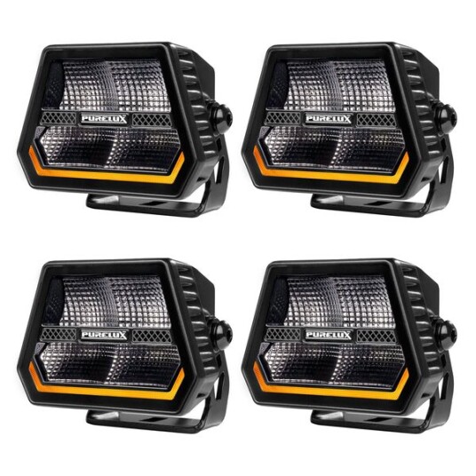 Varsellys / Arbeidslys PURELUX Panther Alpha 60 R65   12 cm / 60W / Bred 4 stk