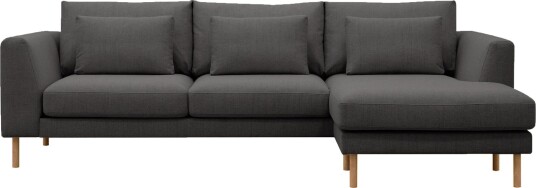 Florenz 3 seters Venstrevendt L formet Sjeselongsofa i Stoff Mørk grå Florenz 3 seters Venstrevendt L formet Sjeselongsofa i Stoff Mørk grå