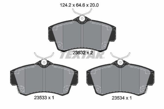 Bremseklosser TEXTAR 2353202 Bremseklosser TEXTAR 2353202