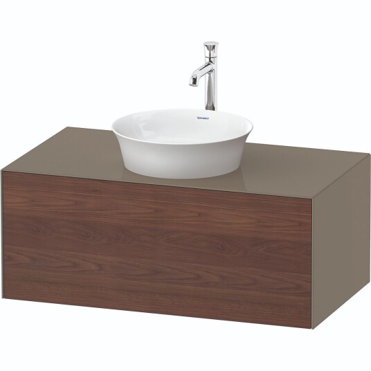 Duravit White Tulip Servantskap 1 skuff 100x55x40,8 cm Valnøtt/Stengrå Høygl.