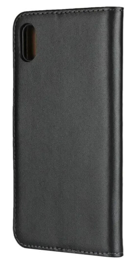 EIDERWOOD iPhone XS Max Kunstskinn Flip-Deksel med Lommebok og Stativfunksjon - Svart