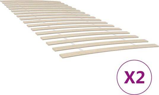 vidaXL Ribbebunner med 34 lameller 2 stk 100x200 cm 8721012152489
