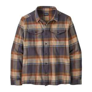 Patagonia Fjord Flannel Shirt Herre Srfy Sunrise Ridge: Forge Grey M