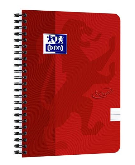 Oxford Touch Notebook A5 ruled 7 mm soft touch cover twin-wire 180 pages