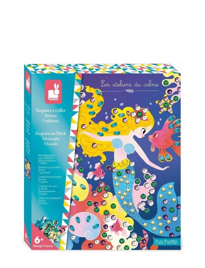 Janod Sequins To Stick Mermaids Blue