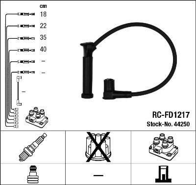 Tennplugg kabelsett NGK 44250