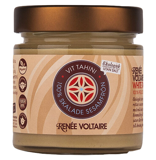 Vit Tahini 100% skalade sesamfrön 220 g Vit Tahini 100% skalade sesamfrön 220 g