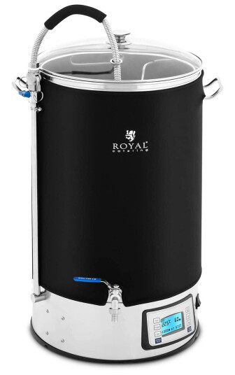 Royal Catering Mash Tun - med isolasjon - 60 L - 3000 W - 10 - 100 °C - rustfritt stål - LCD-skjerm - timer 10012889 Royal Catering Mash Tun - med isolasjon - 60 L - 3000 W - 10 - 100 °C - rustfritt stål - LCD-skjerm - timer 10012889