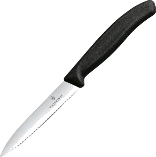 Victorinox Swiss classic grønnsakskniv bølget 10 cm svart