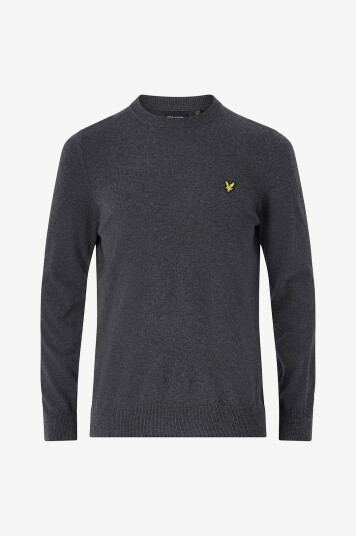 Lyle & Scott Genser Lambswool Blend Crew Neck Jumper Grå