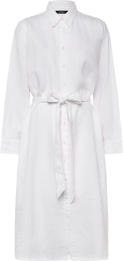 Lauren Women Classic Linen Wvn Dresses White 46