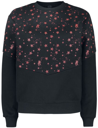 RED by EMP Collegegenser - Jumper med stjerner - S til XXL - Damer - svart