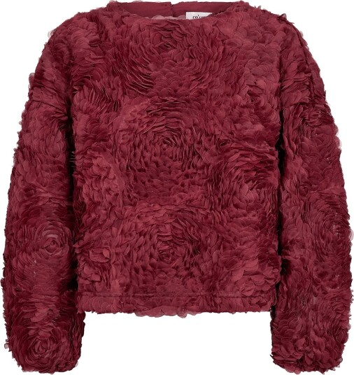 Co" Couture Lucinacc Flower Blouse   BERRY RED   L