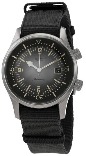 Longines Herreklokke L3.774.4.70.2 Legend Diver Grå/Tekstil Ø42 mm