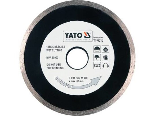 Yato Kutteskive 12,5 cm for Vinkelsliper med 22.2 mm Hulldiameter Yato Kutteskive 12,5 cm for Vinkelsliper med 22.2 mm Hulldiameter
