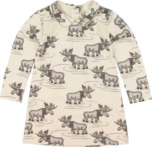 En Fant Kjole Beige m. Trykk En Fant 68 Kjole 62
