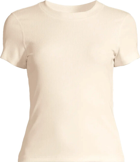 Casall Defined Rib Tee Cream XL