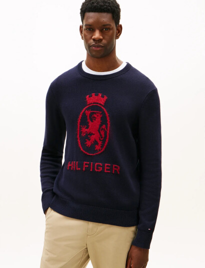 Tommy Hilfiger Gifting Crest Crew Neck - Navy - L Tommy Hilfiger Gifting Crest Crew Neck - Navy - L