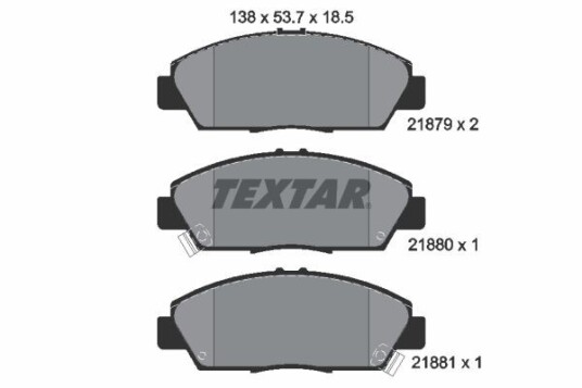 Bremseklosser TEXTAR 2187901 Bremseklosser TEXTAR 2187901