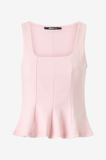 Gina Tricot Topp Peplum Rosa