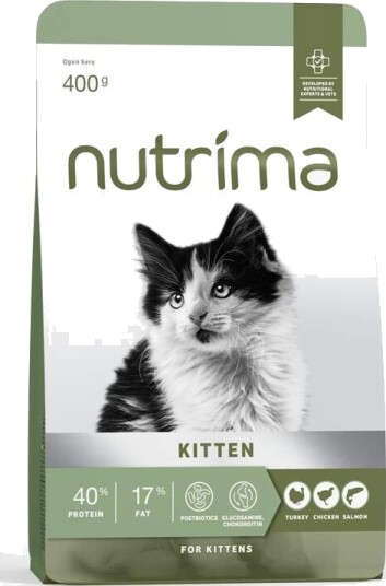 Nutrima Kitten Turkey Chicken & Salmon Kattefôr 400 G