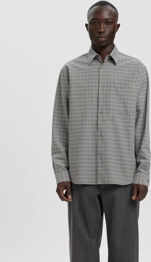Annarr Anraslund Mix Oxford Ls Shirt Grey S