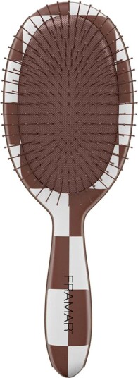 Framar Detangle Brush Checked Out Brown, Checked Out Brown