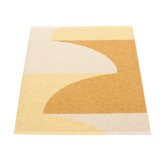 Pappelina Hill teppe Ochre/Pale yellow/Cream 70 x 90cm