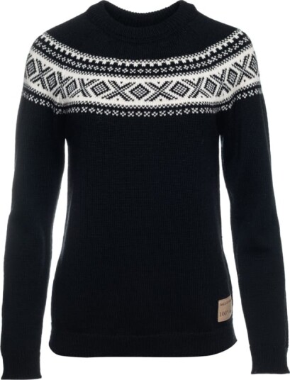 Dale of Norway Women's Vågsøy Wool Sweater XL , Black Offwhite