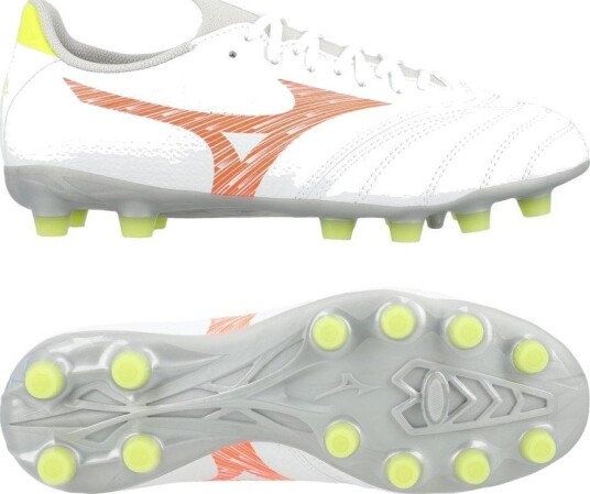 Mizuno Morelia Neo V Beta Select Hvit/oransje/evening Prim Barn Gress (Fg) størrelse 37 Mizuno Morelia Neo V Beta Select Hvit/oransje/evening Prim Barn Gress (Fg) størrelse 37