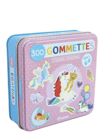 Auzou Stickers In Metallic Box - Unicorns - Multi/patterned - ONE SIZE