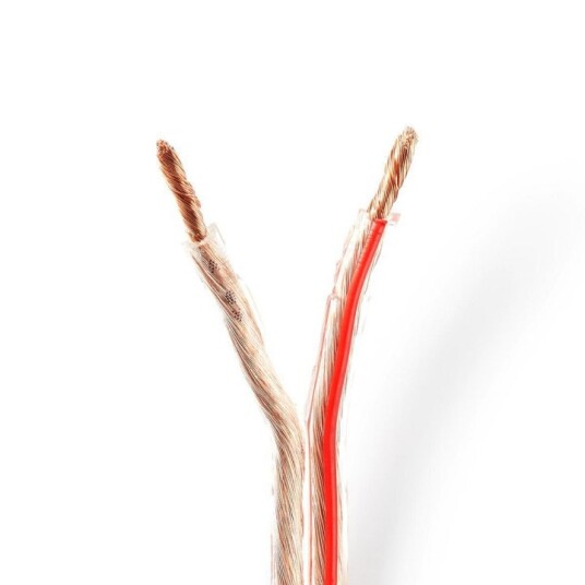 Nedis Speaker Cable | 2 x 4.00 mm² | CCA | 100.0 m | Rund | PVC | Gjennomsiktig | Pakk Inn