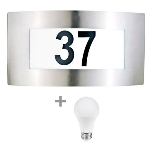 Vegglampe Airam Haaga E27 Rustfritt stål + 7W Led pære