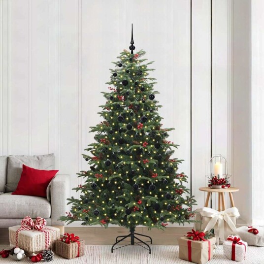  Kunstig juletre grønn 210 cm PVC og Metall og Plast