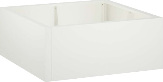 vidaXL Støttemur 4 stk. 100 x 100 x 40 cm Stål Hvit