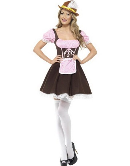 Krojente med Kort Kjole Oktoberfest Kostyme Strl S Krojente med Kort Kjole Oktoberfest Kostyme Strl S