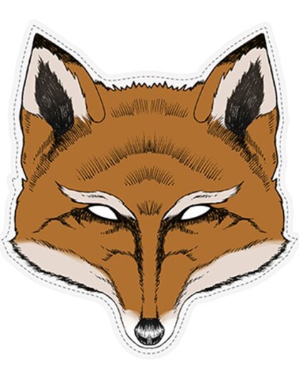 Woodland Fox 26x28 cm Pappmaske
