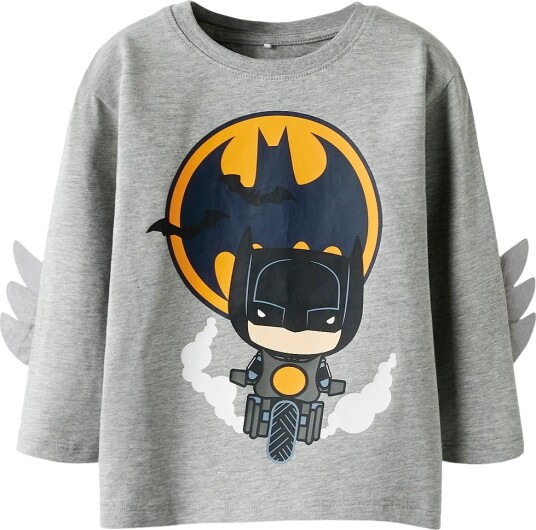 Name It Genser   Nmm Olje   Batman   Grey Melange   Name It   2 år 92   Genser   Grå